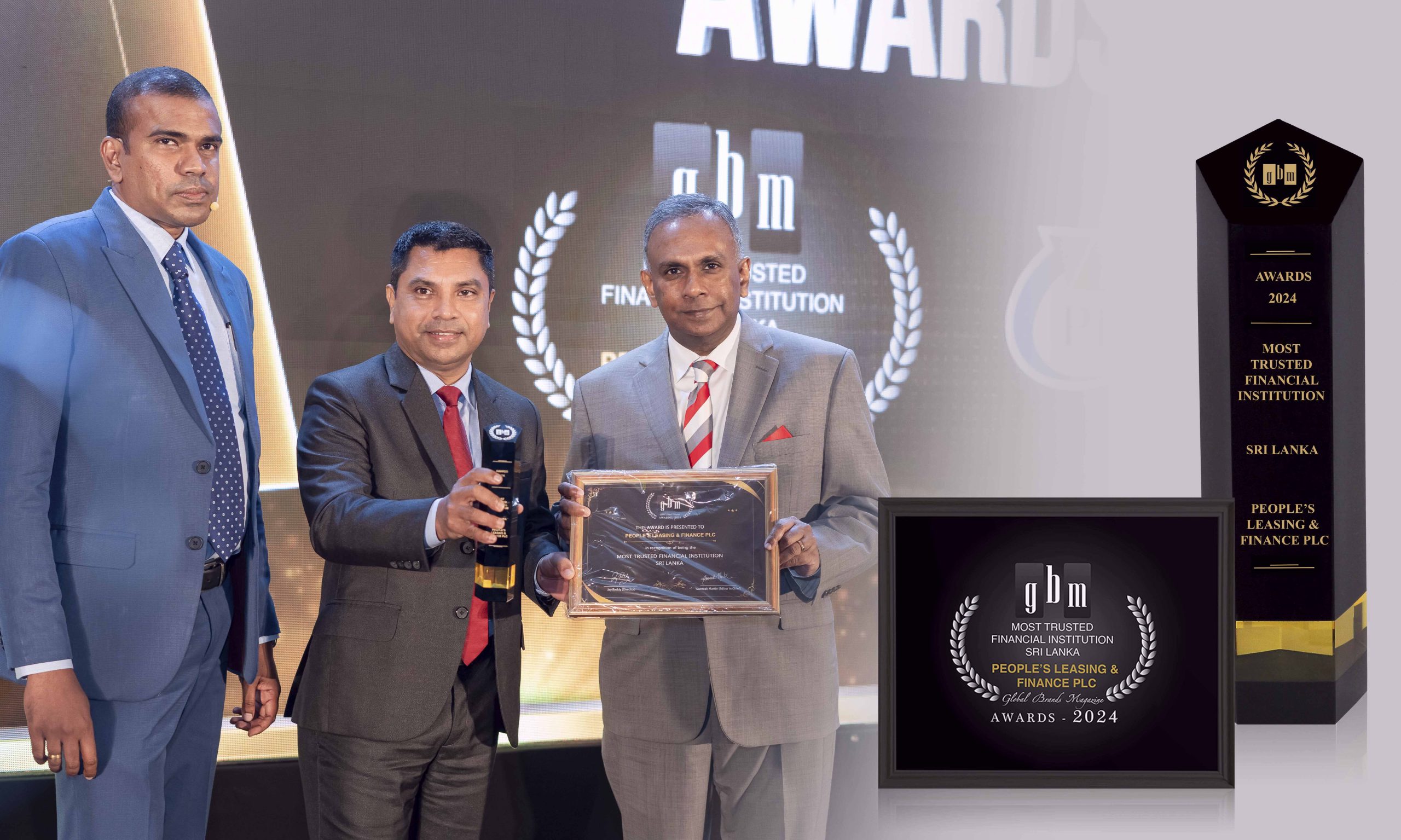 People’s Leasing & Finance PLC Crowned Most Trusted Financial Institution in Sri Lanka by Global Brands Magazine