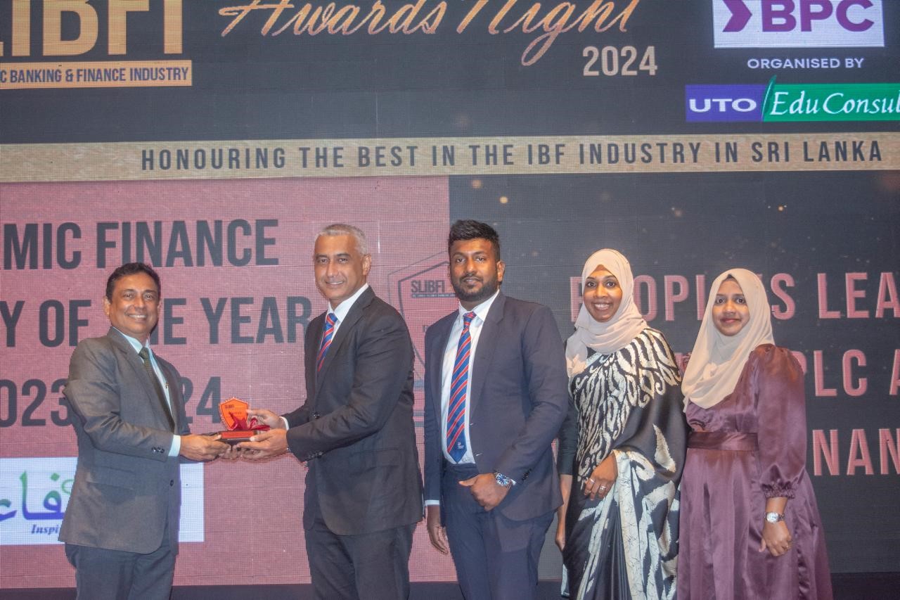 People’s Leasing & Finance PLC Makes a Triumphant Return at the Sri Lanka Islamic Banking & Finance Industry (SLIBFI) Awards 2023/24, Securing Three Major Category Wins